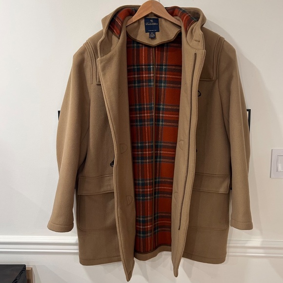 Brooks Brothers Men's Beige Wool Duffel Coat - XXL - Great Condition with Flaws - Picture 4 of 16